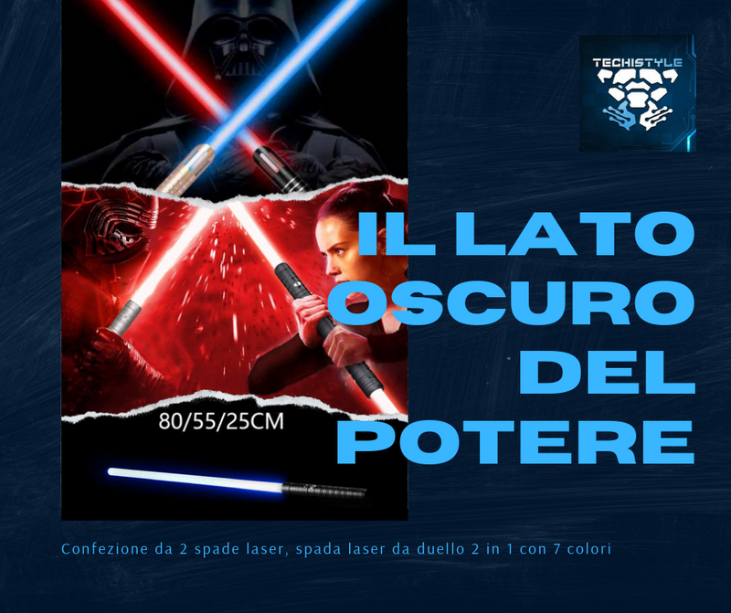 Spada Laser Ricaricabile Due in uno, Colori intercambiabili,  Effetti Sonori, Cosplay