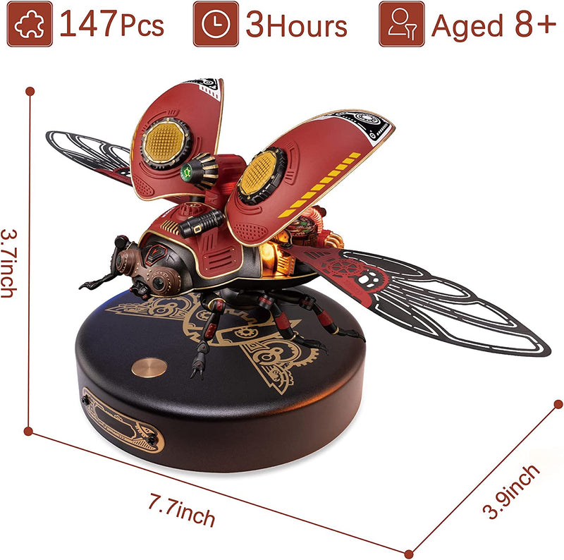 Robotime Rokr Scout Beetle Metal 3D Puzzles Games Punk Style Gift For Birthday Easy Assembly Mechanical Design DIY Toys - MI02